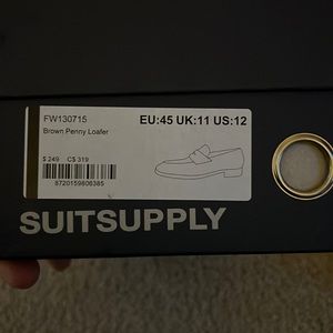 BRAND NEW Brown suede penny loafers size 12